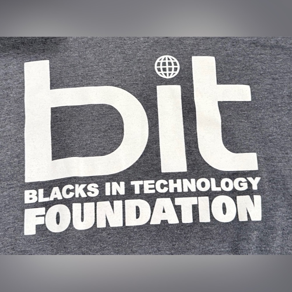 Men’s Large Size Gray 'Blacks in Technology Foundation' T-Shirt